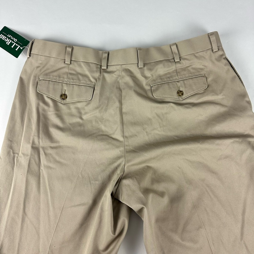 Brand New LL Bean Mens‎ Classic Fit Pants Khakis Tan Size 42 - Picture 4 of 9